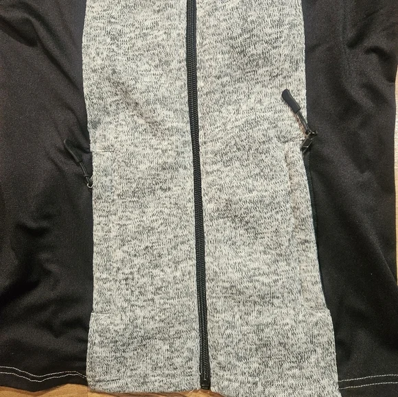 Powder River Outfitters Vest Mens Medium Gray Knit Fleece Lined Stretch - Picture 3 of 9